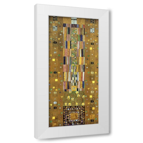 Cartoon For The Stoclet Frieze White Modern Wood Framed Art Print by Klimt, Gustav