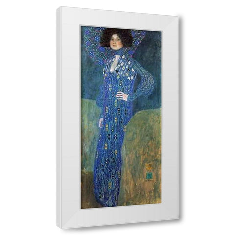 Emilie Floge 1902 White Modern Wood Framed Art Print by Klimt, Gustav