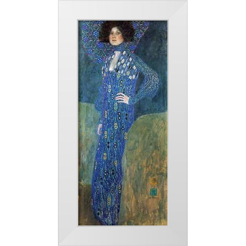 Emilie Floge 1902 White Modern Wood Framed Art Print by Klimt, Gustav