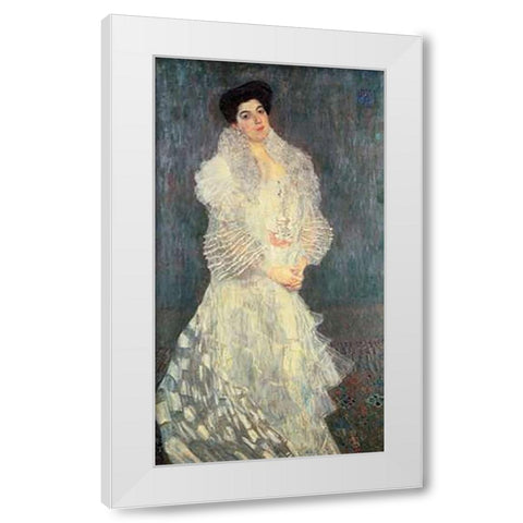 Hermine Gallia 1904 White Modern Wood Framed Art Print by Klimt, Gustav