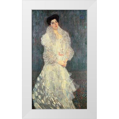 Hermine Gallia 1904 White Modern Wood Framed Art Print by Klimt, Gustav
