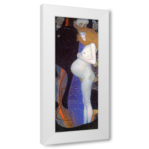 Hope I 1903 White Modern Wood Framed Art Print by Klimt, Gustav
