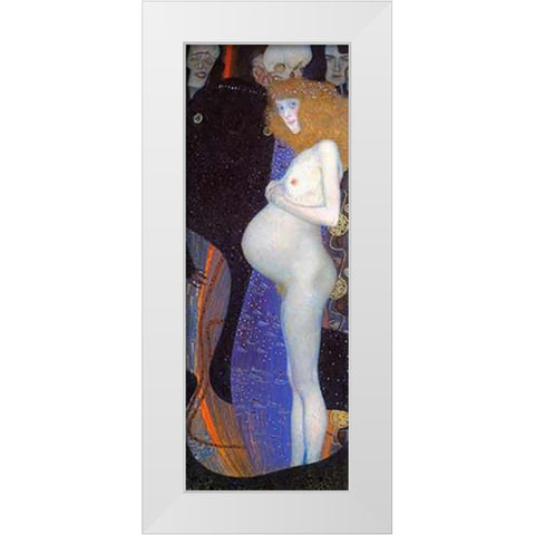 Hope I 1903 White Modern Wood Framed Art Print by Klimt, Gustav