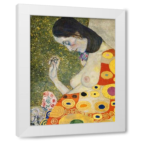 Hope II (detail) 1908 White Modern Wood Framed Art Print by Klimt, Gustav