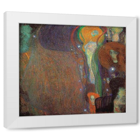 Irrlichter 1903 White Modern Wood Framed Art Print by Klimt, Gustav
