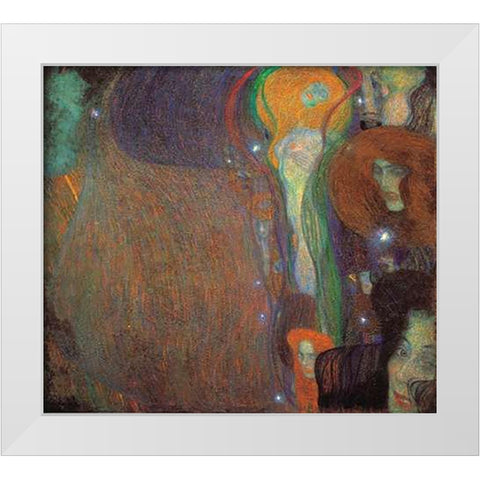 Irrlichter 1903 White Modern Wood Framed Art Print by Klimt, Gustav