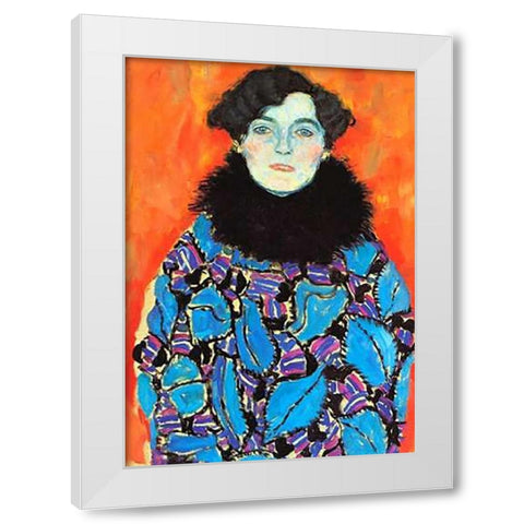 Johanna Staude 1918 White Modern Wood Framed Art Print by Klimt, Gustav
