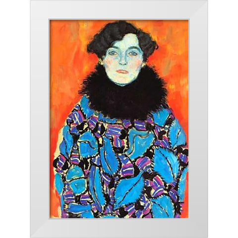 Johanna Staude 1918 White Modern Wood Framed Art Print by Klimt, Gustav