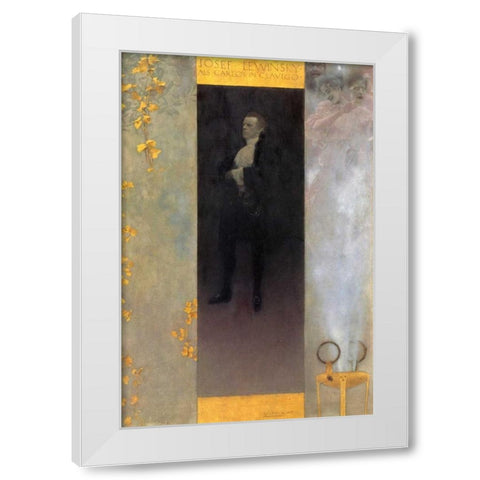 Josef Lewinsky 1895 White Modern Wood Framed Art Print by Klimt, Gustav