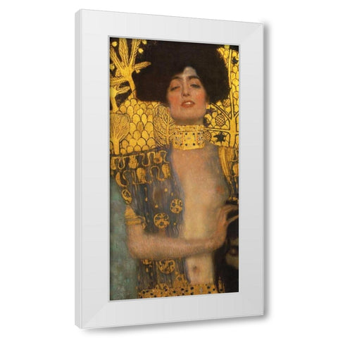 Judith White Modern Wood Framed Art Print by Klimt, Gustav