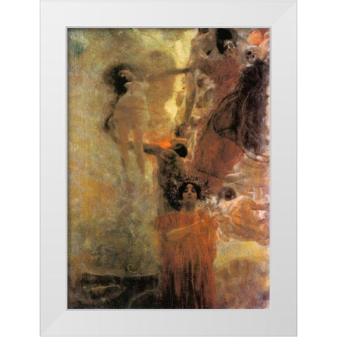 Medicine 1898 White Modern Wood Framed Art Print by Klimt, Gustav