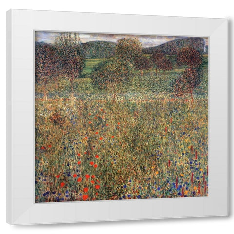 Orchard White Modern Wood Framed Art Print by Klimt, Gustav