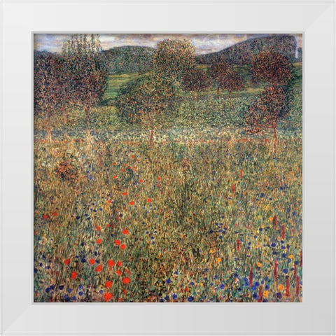 Orchard White Modern Wood Framed Art Print by Klimt, Gustav