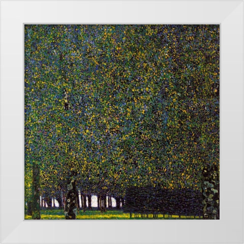 Park White Modern Wood Framed Art Print by Klimt, Gustav