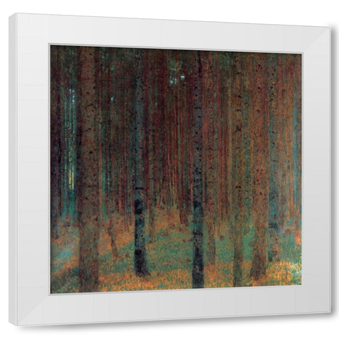Pine Forest II 1901 White Modern Wood Framed Art Print by Klimt, Gustav