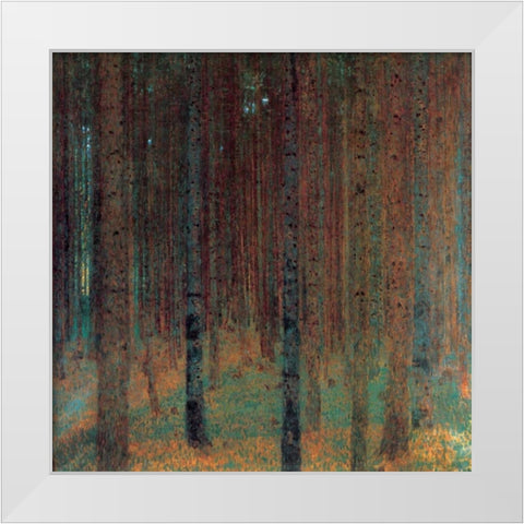 Pine Forest II 1901 White Modern Wood Framed Art Print by Klimt, Gustav