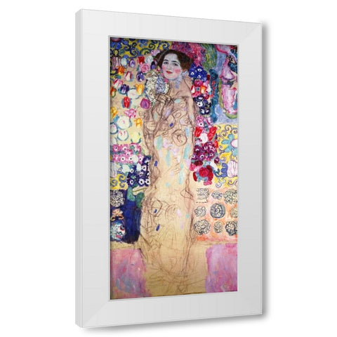 Portrait Of A Lady 1918 White Modern Wood Framed Art Print by Klimt, Gustav