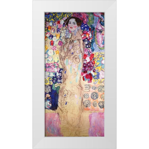 Portrait Of A Lady 1918 White Modern Wood Framed Art Print by Klimt, Gustav