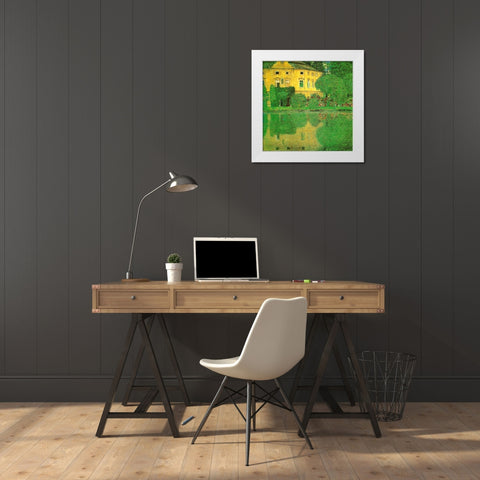 Schloss Kammer On Attersee - 2 White Modern Wood Framed Art Print by Klimt, Gustav
