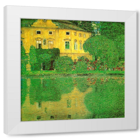 Schloss Kammer On Attersee - 2 White Modern Wood Framed Art Print by Klimt, Gustav