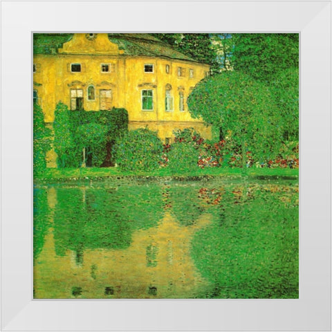 Schloss Kammer On Attersee - 2 White Modern Wood Framed Art Print by Klimt, Gustav