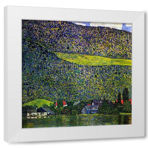 Unterach Am Attersee 1915 White Modern Wood Framed Art Print by Klimt, Gustav