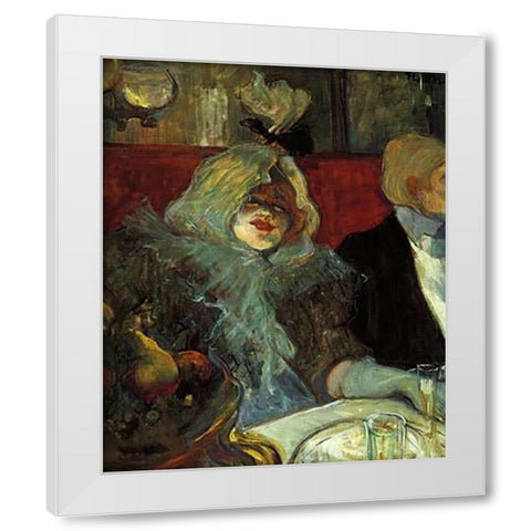 At The Rat Mort White Modern Wood Framed Art Print by Toulouse-Lautrec, Henri