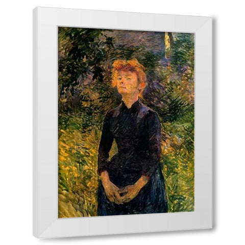 In Batignolles White Modern Wood Framed Art Print by Toulouse-Lautrec, Henri