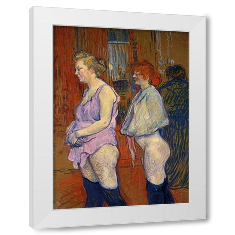Medical Inspection White Modern Wood Framed Art Print by Toulouse-Lautrec, Henri