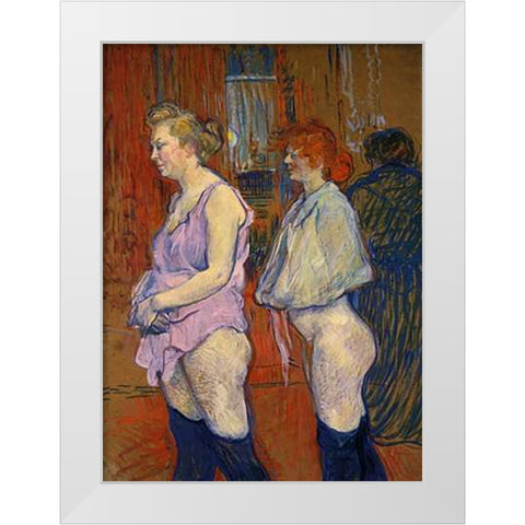 Medical Inspection White Modern Wood Framed Art Print by Toulouse-Lautrec, Henri