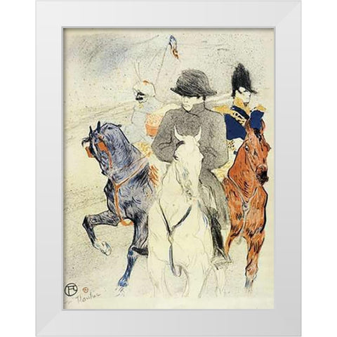 Napoleon White Modern Wood Framed Art Print by Toulouse-Lautrec, Henri