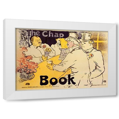 The Chap Book White Modern Wood Framed Art Print by Toulouse-Lautrec, Henri