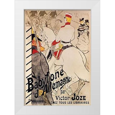 The German Babylon White Modern Wood Framed Art Print by Toulouse-Lautrec, Henri