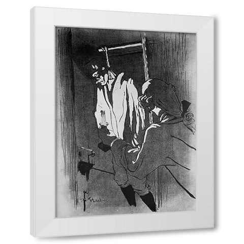 The Hanged Man White Modern Wood Framed Art Print by Toulouse-Lautrec, Henri