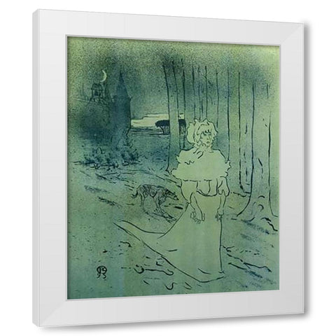 The Mistress White Modern Wood Framed Art Print by Toulouse-Lautrec, Henri
