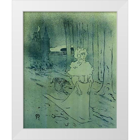 The Mistress White Modern Wood Framed Art Print by Toulouse-Lautrec, Henri