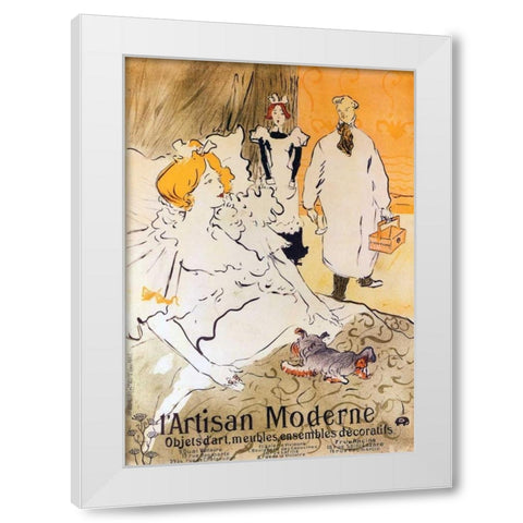 The Modern Craftsman White Modern Wood Framed Art Print by Toulouse-Lautrec, Henri