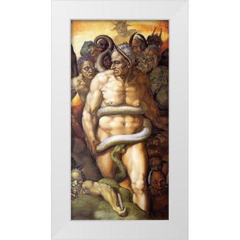 Minos-3 White Modern Wood Framed Art Print by Michelangelo