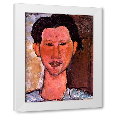 Chaim Soutine White Modern Wood Framed Art Print by Modigliani, Amedeo