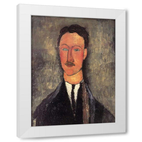 Leopold Survage White Modern Wood Framed Art Print by Modigliani, Amedeo