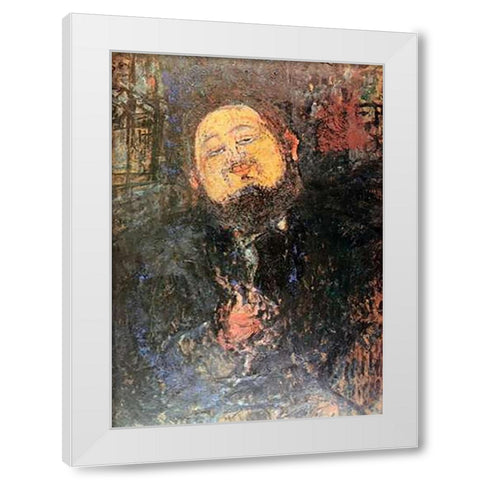 Rivera White Modern Wood Framed Art Print by Modigliani, Amedeo