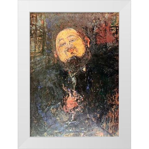 Rivera White Modern Wood Framed Art Print by Modigliani, Amedeo