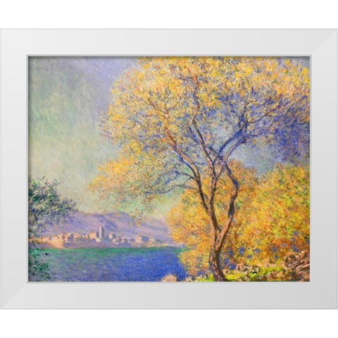 Antibes 1888 White Modern Wood Framed Art Print by Monet, Claude