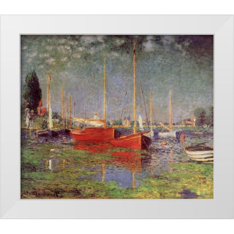 Argenteuil, 1875 White Modern Wood Framed Art Print by Monet, Claude