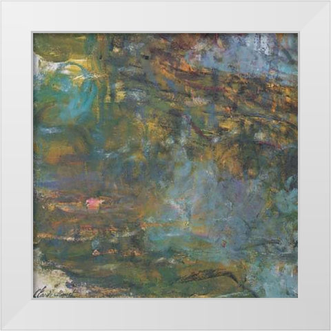 Nympheas Detail 1920 White Modern Wood Framed Art Print by Monet, Claude
