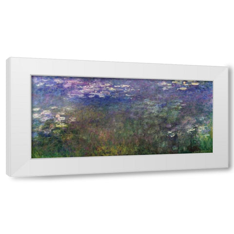 Water Lilies 1916-20 White Modern Wood Framed Art Print by Monet, Claude