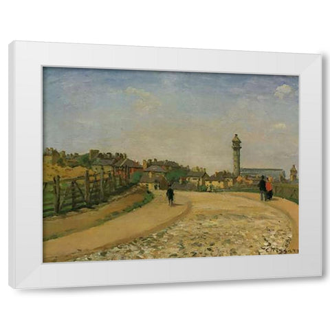 Upper Norwood Crystal Palace London 1870 White Modern Wood Framed Art Print by Pissarro, Camille