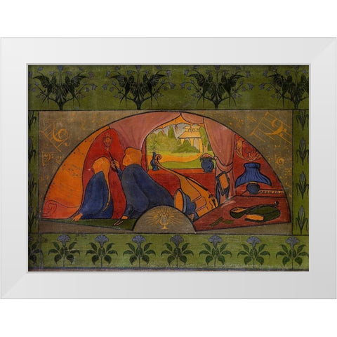 LInitiation White Modern Wood Framed Art Print by Ranson, Paul