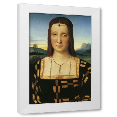 Elisabetta Gonzaga White Modern Wood Framed Art Print by Raphael