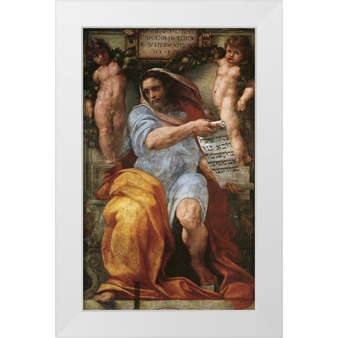 Isaiah White Modern Wood Framed Art Print by Raphael